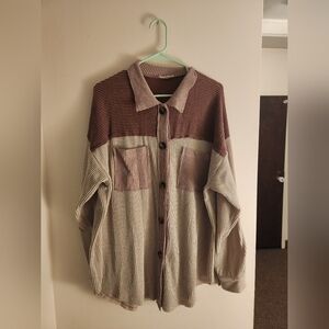 Soft corduroy like button up Xl